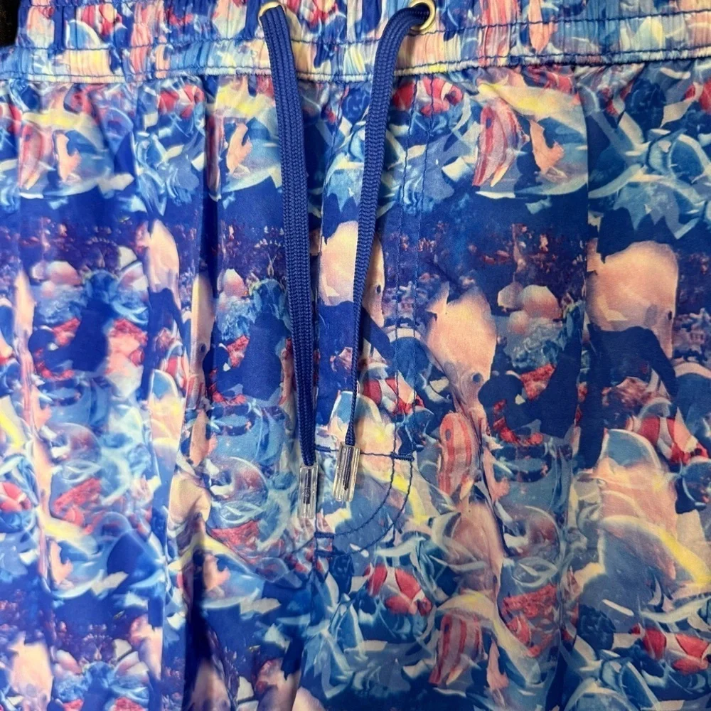 NWT Calzedonia Blue Patterned Men’s Swim Trunks Size L